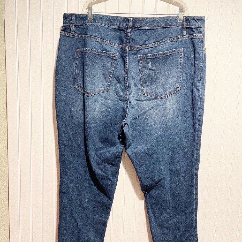 Lane Bryant High Rise Girlfriend Straight Jeans Flex Magic Waistband Size 22 - Picture 5 of 7